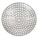 STRAINER: 3⅛ IN OVERALL DIAMETER, ⅛ IN H, ALUMINUM, UNFINISHED, SILVER