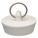 DRAIN STOPPER: 1½ IN OVERALL DIA, RUBBER, WHITE, PUSH AND PULL, SINK, 5 PK