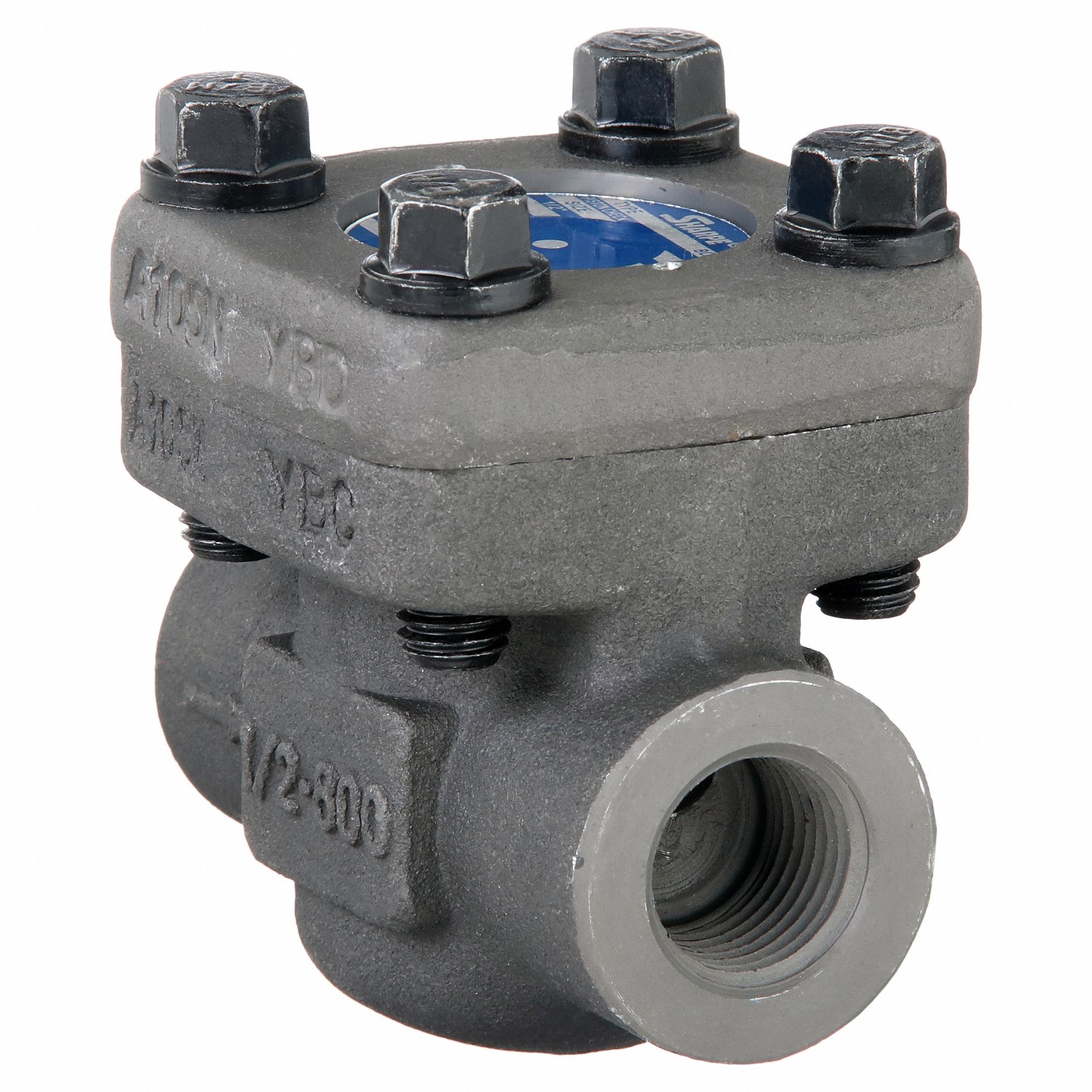 PISTON CHECK VALVE, PISTON, INLINE VALVE BODY, ½ IN PIPE, FNPT X FNPT, FEMALE
