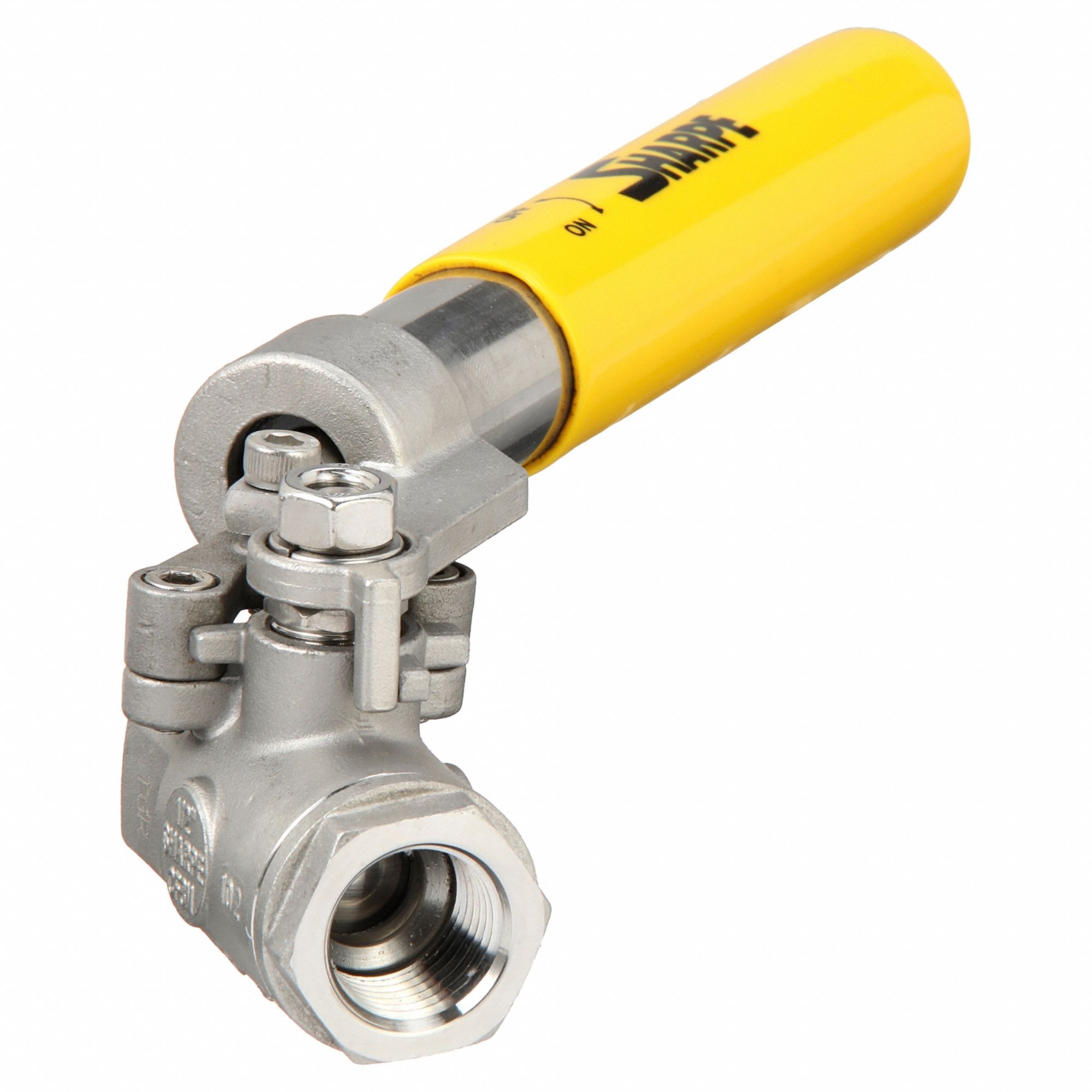 Manual Two-Way Ball Valve: 1/2 in, 316 Stainless Steel, Straight Valve Body, Two-Piece