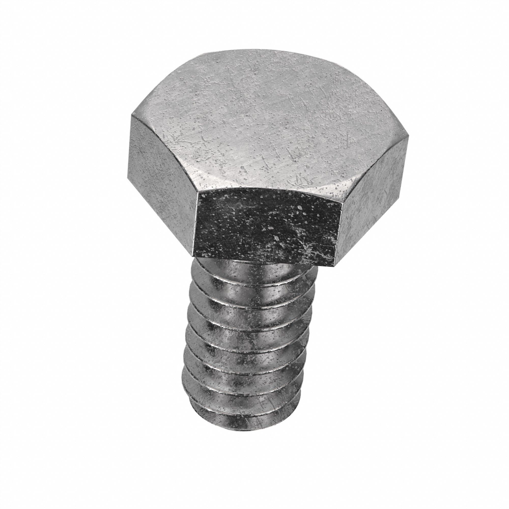 Machine Screw: #6-32 Thread Size, 5/16 in Lg, Stainless Steel, Plain, Hex, External Hex, 100 PK