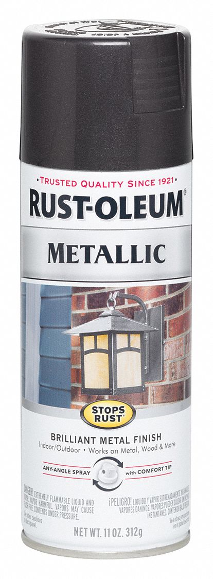 Rust-Oleum Stops Rust Metallic Spray Paint 11oz Black Night