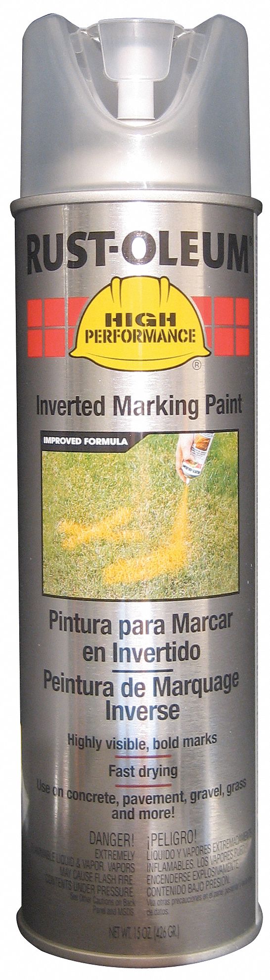 RUSTOLEUM SolventBase Inverted Marking Paint, Clear, 15 oz 1PTH3V2301838 Grainger