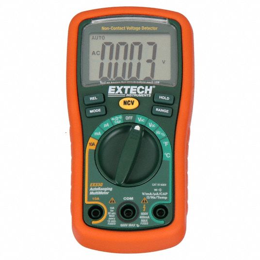 EXTECH, CAT II 1000V/CAT III 600V, Avg, Digital Multimeter - 1PTK6 ...