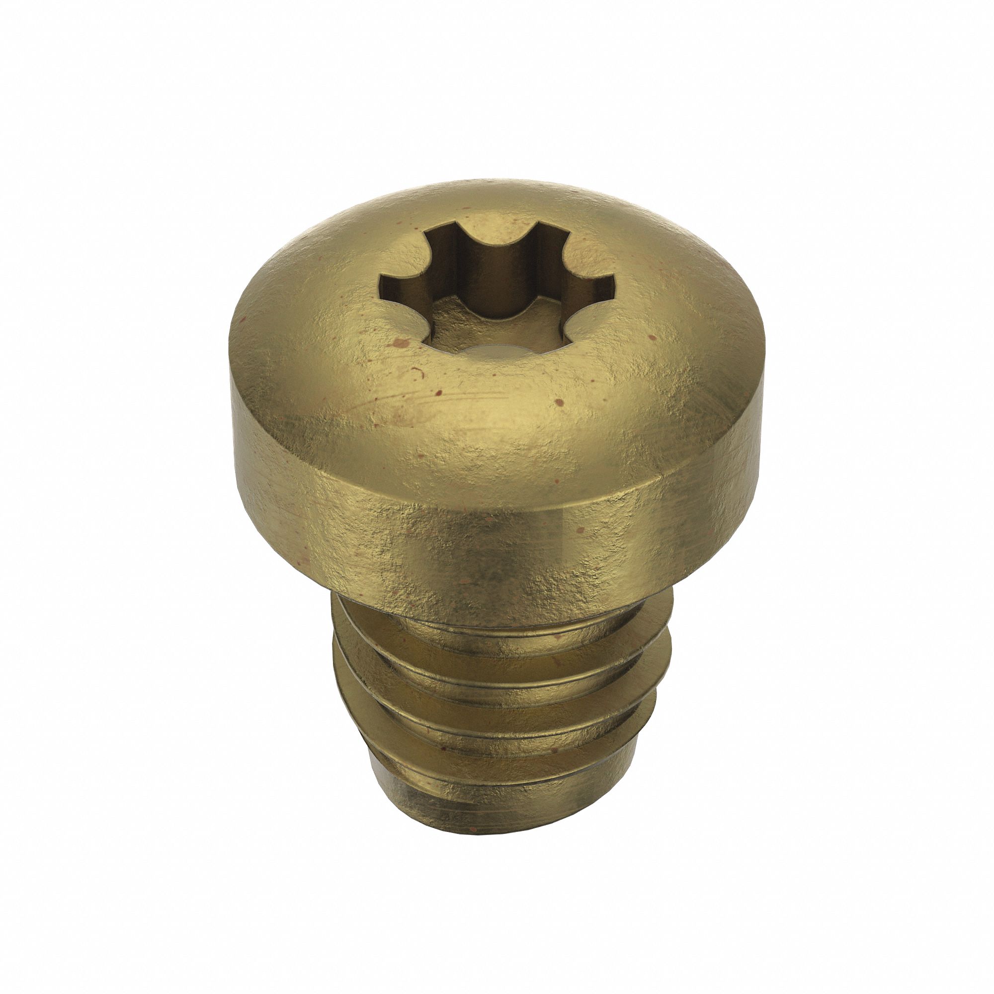 Thread-Forming Screw: M2 Size, 3 mm Lg, Pan, Torx®/Star, Steel, Zinc-Plated, 25 PK