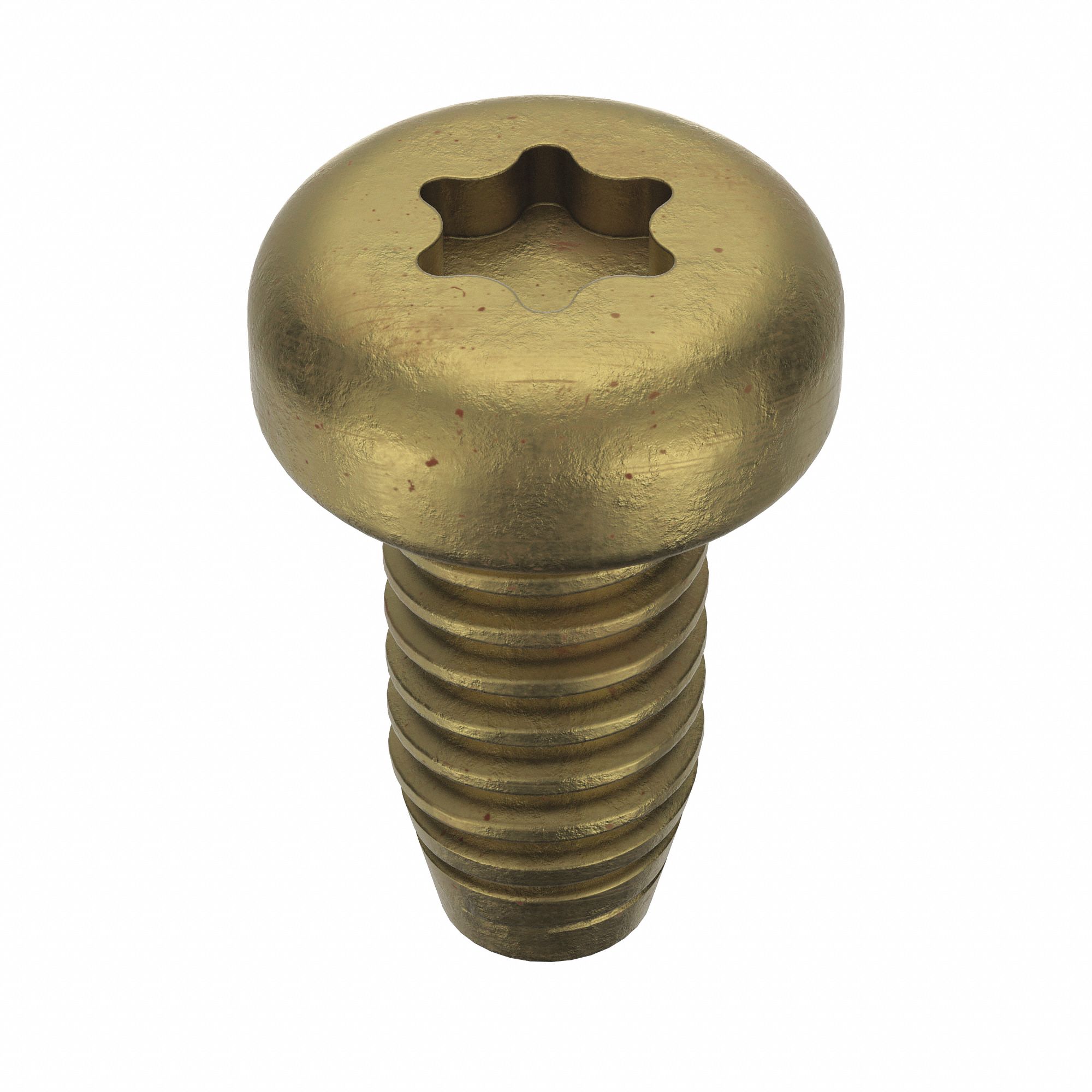 Thread-Forming Screw: M2 Size, 4 mm Lg, Pan, Torx®/Star, Steel, Zinc-Plated, 25 PK