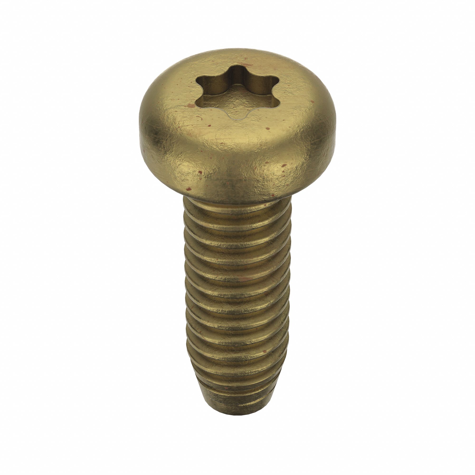 Thread-Forming Screw: M2 Size, 6 mm Lg, Pan, Torx®/Star, Steel, Zinc-Plated, 25 PK