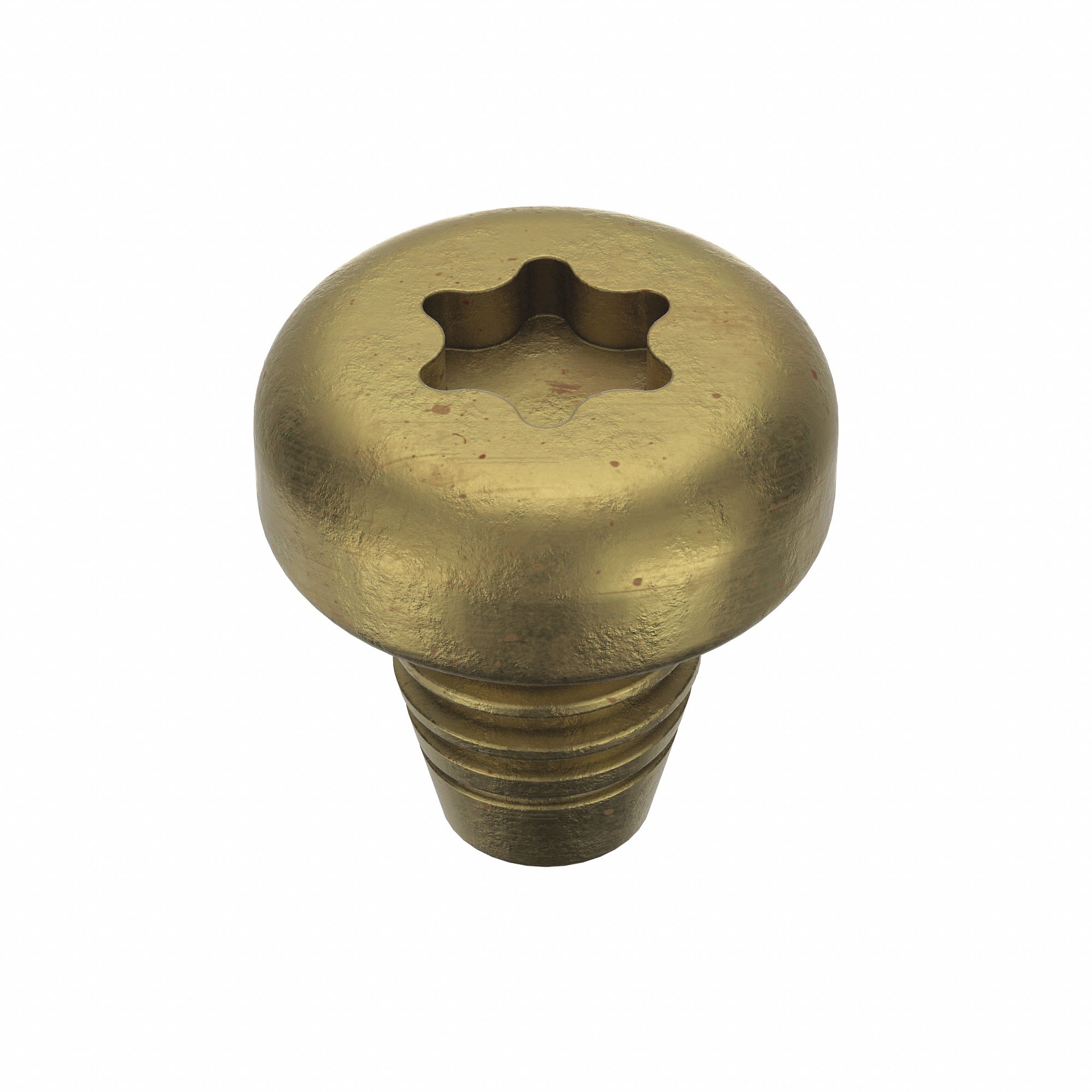 Thread-Forming Screw: M2.5 Size, 3 mm Lg, Pan, Torx®/Star, Steel, Zinc-Plated, 25 PK