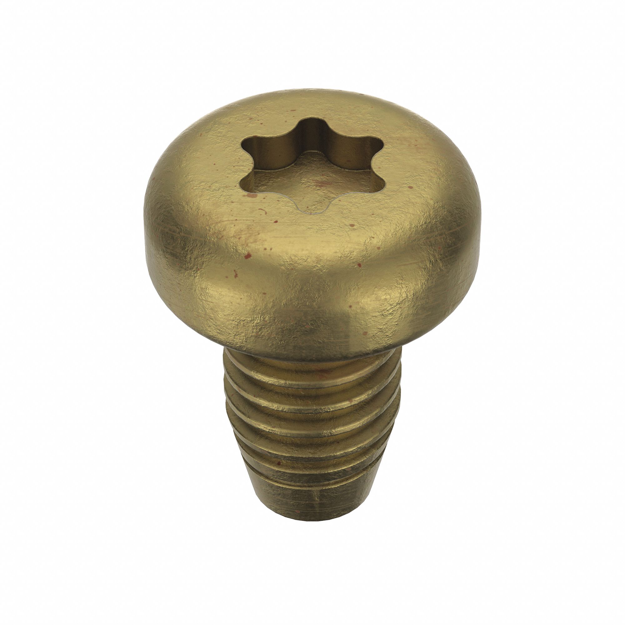Thread-Forming Screw: M2.5 Size, 4 mm Lg, Pan, Torx®/Star, Steel, Zinc-Plated, 25 PK