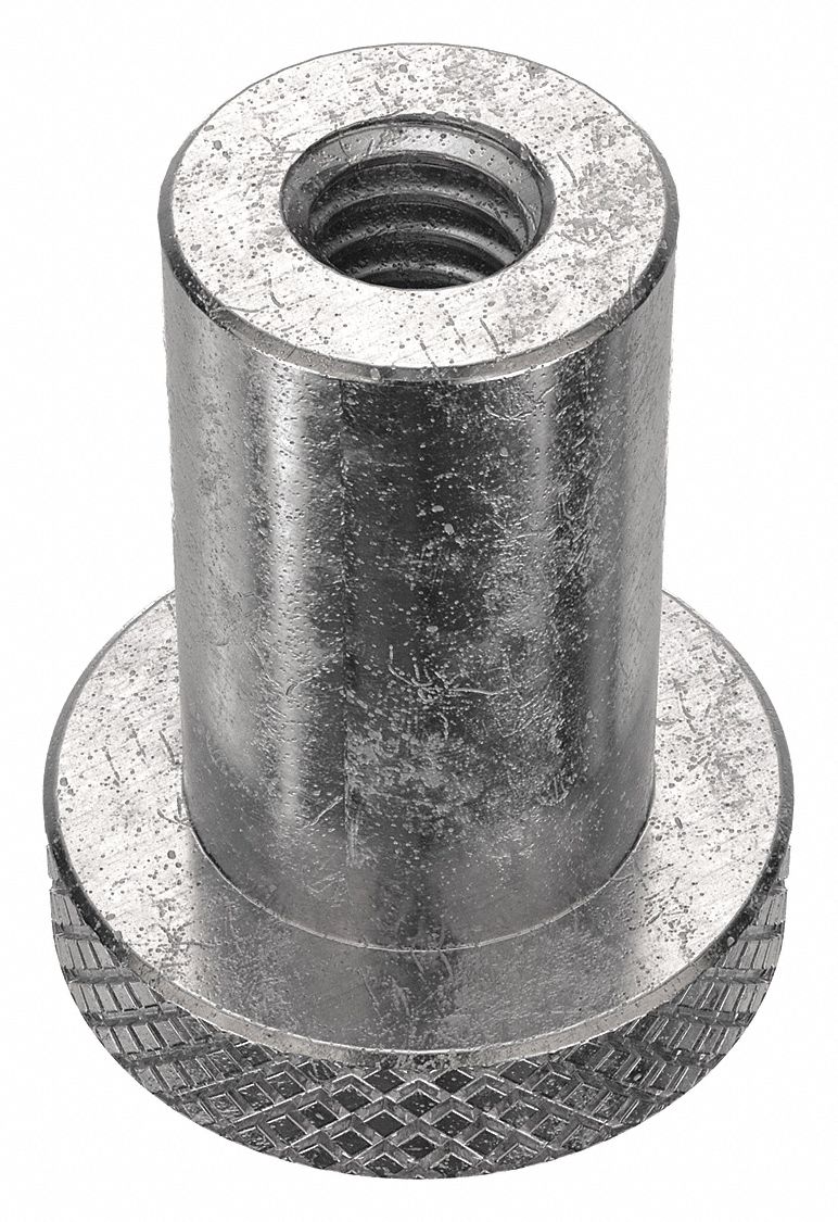 Thumb Nut: #8-32 Thread Size, Stainless Steel, 18-8, Plain, Round, 0.125 in Head Ht, 5 PK