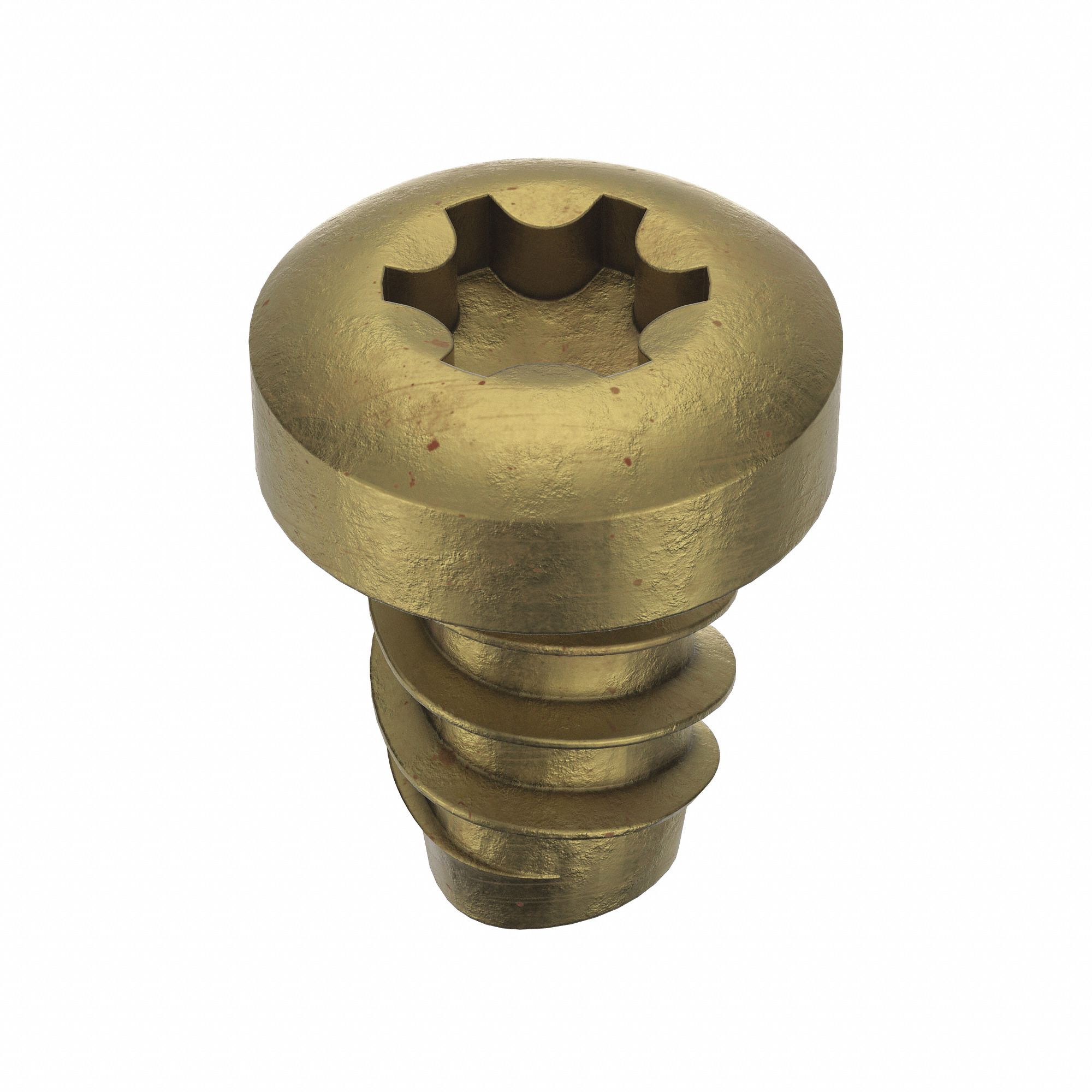 Thread-Forming Screw: M1.4 Size, 3 mm Lg, Pan, Torx®/Star, Steel, Zinc-Plated, 25 PK