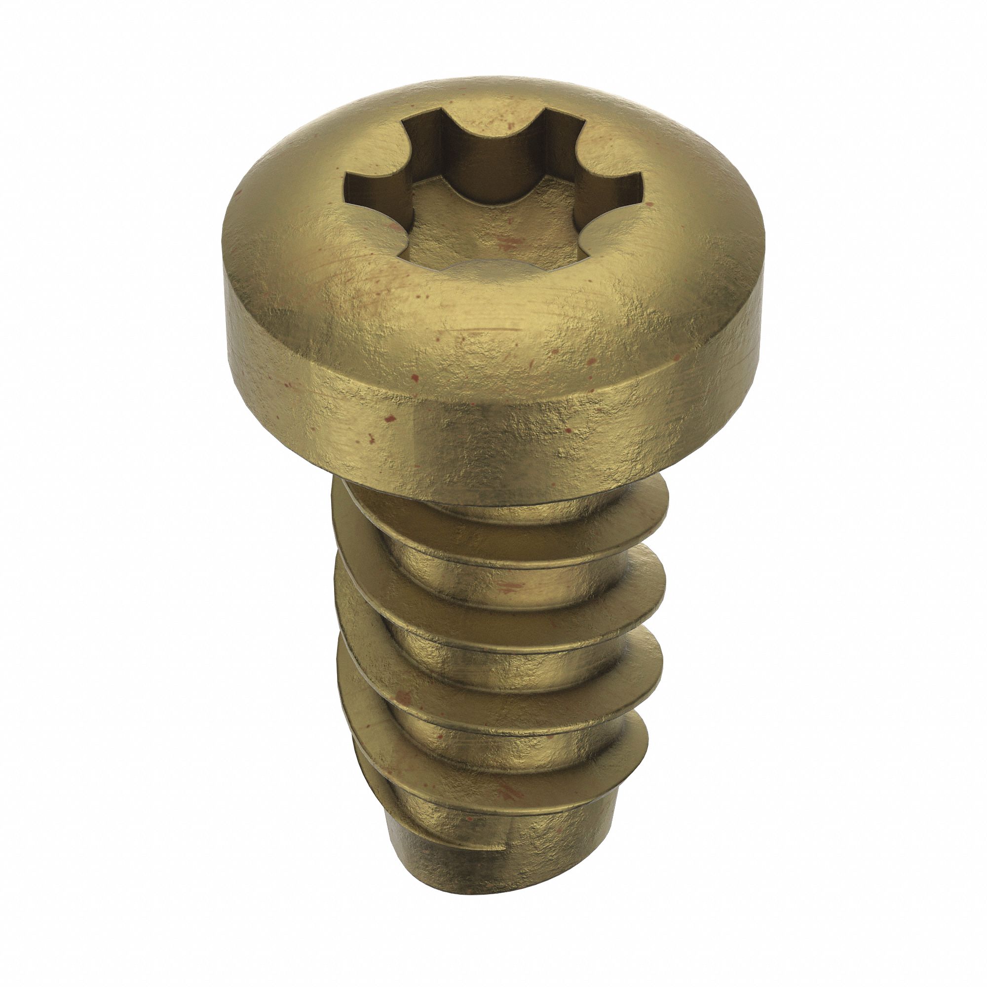 Thread-Forming Screw: M1.4 Size, 4 mm Lg, Pan, Torx®/Star, Steel, Zinc-Plated, 25 PK