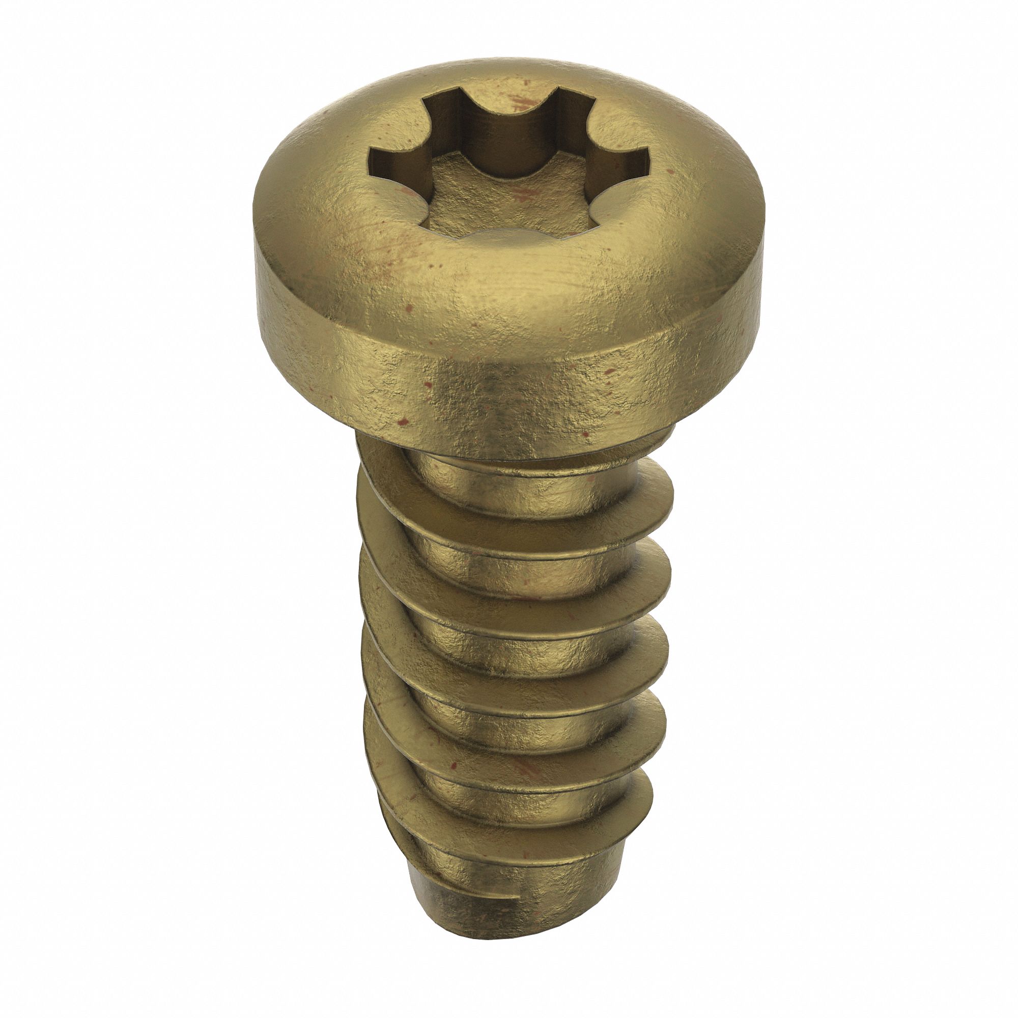 Thread-Forming Screw: M1.4 Size, 5 mm Lg, Pan, Torx®/Star, Steel, Zinc-Plated, 25 PK