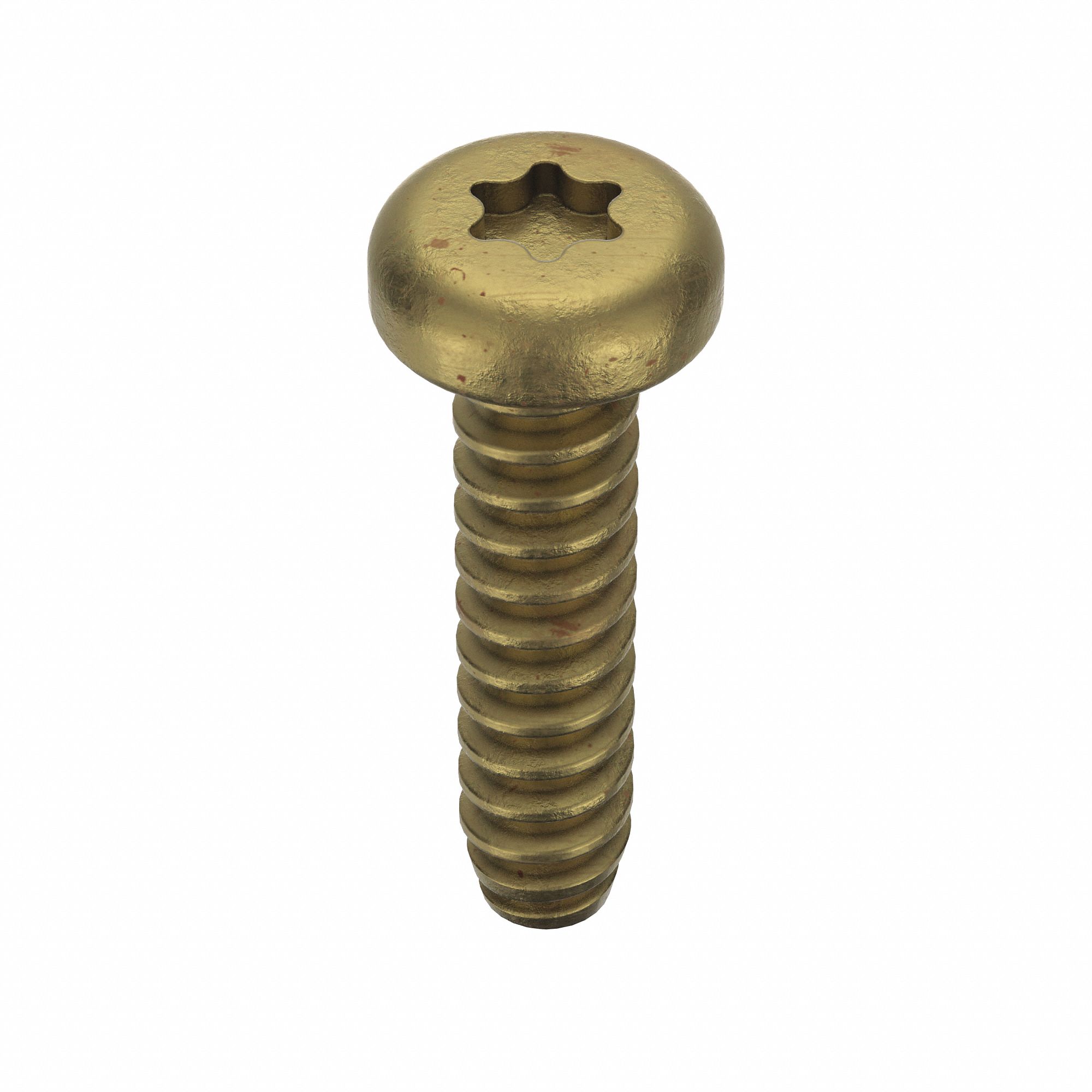 Thread-Forming Screw: M1.4 Size, 6 mm Lg, Pan, Torx®/Star, Steel, Zinc-Plated, 25 PK