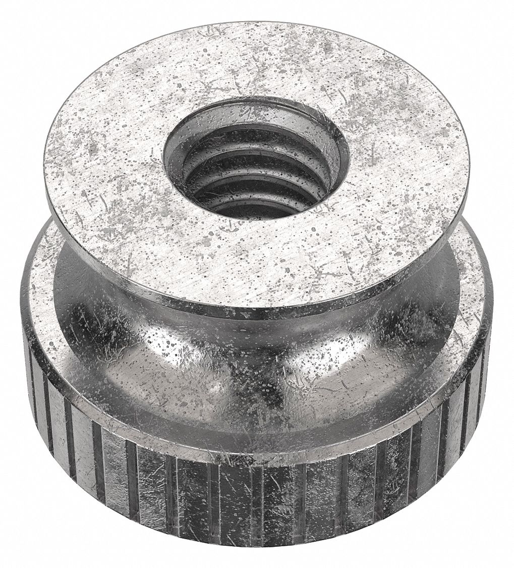 THUMB NUT, #8-32 THREAD, 18-8 STAINLESS STEEL, PLAIN FINISH, ROUND, ⅛ IN HEAD H, 18-8, 5 PK