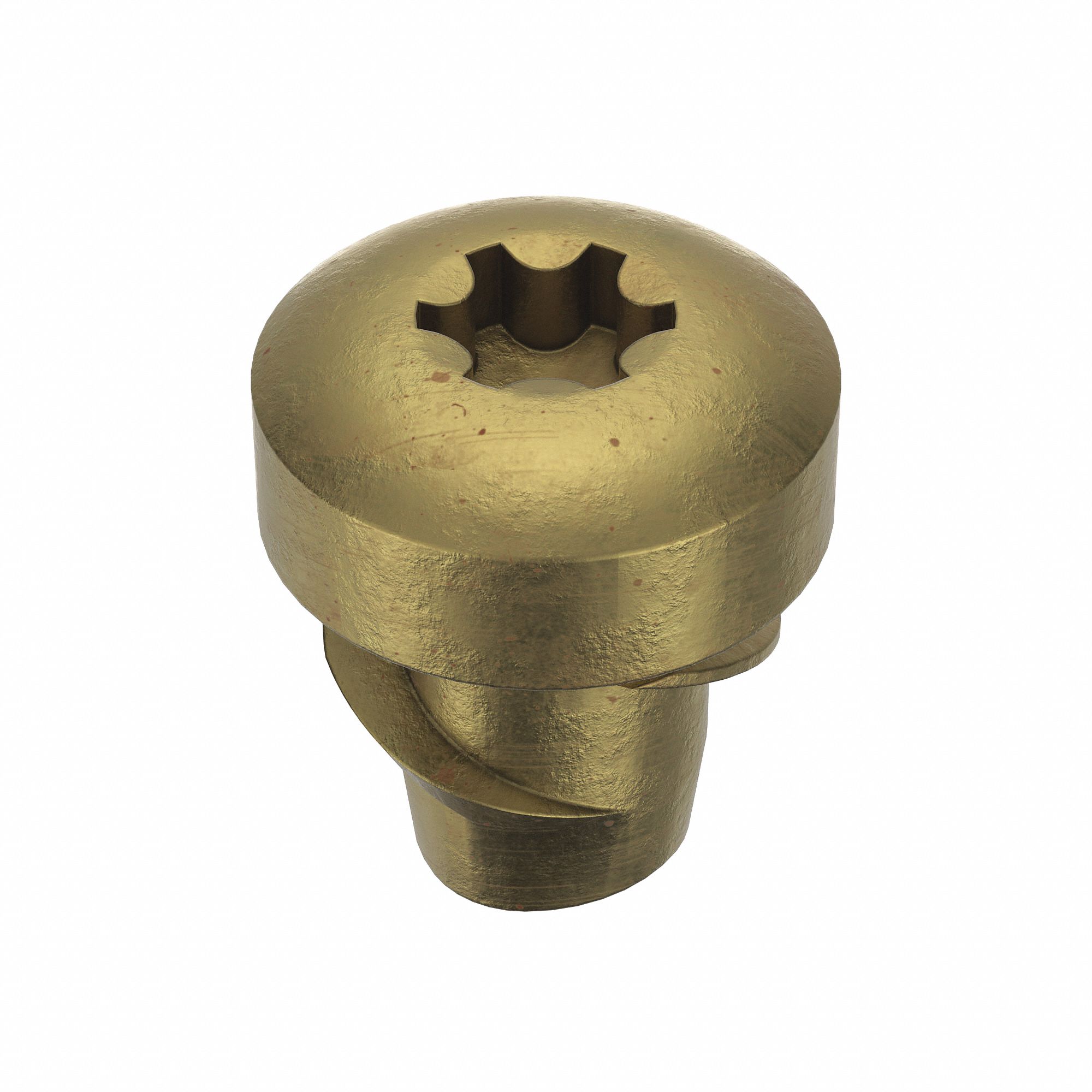 Thread-Forming Screw: M2 Size, 3 mm Lg, Pan, Torx®/Star, Steel, Zinc-Plated, 25 PK