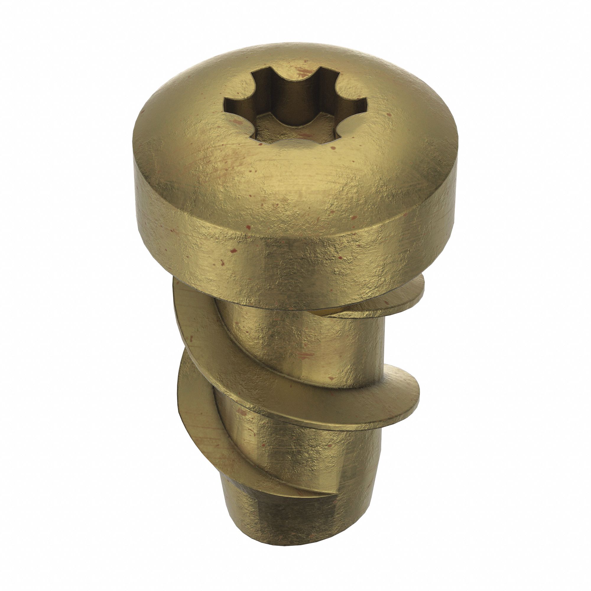 Thread-Forming Screw: M2 Size, 5 mm Lg, Pan, Torx®/Star, Steel, Zinc-Plated, 25 PK