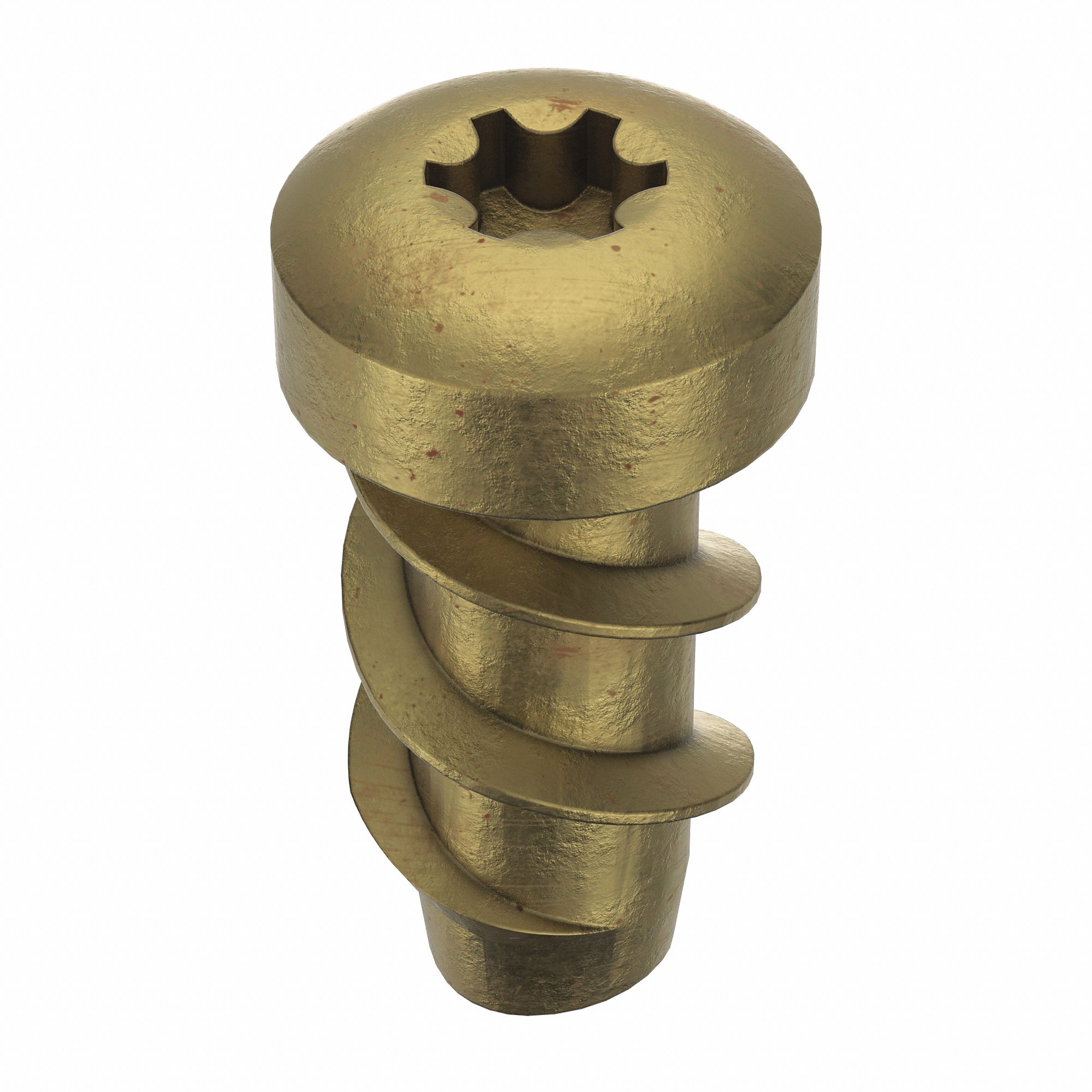 Thread-Forming Screw: M2 Size, 6 mm Lg, Pan, Torx®/Star, Steel, Zinc-Plated, 25 PK