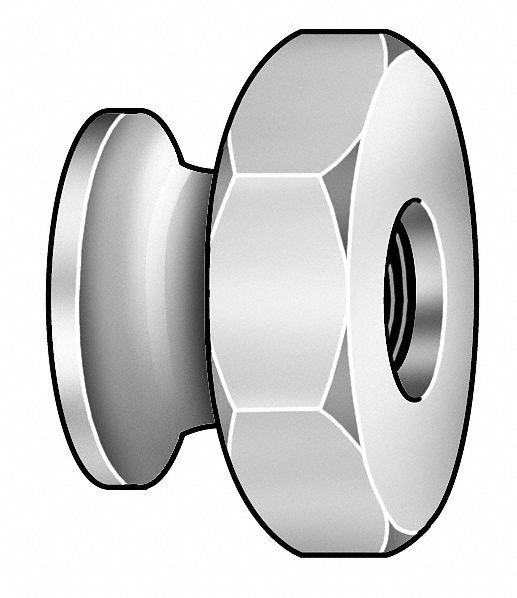 1PU98 - Thumb Nut #10-24 Gr 18-8 SS Passivtd PK5