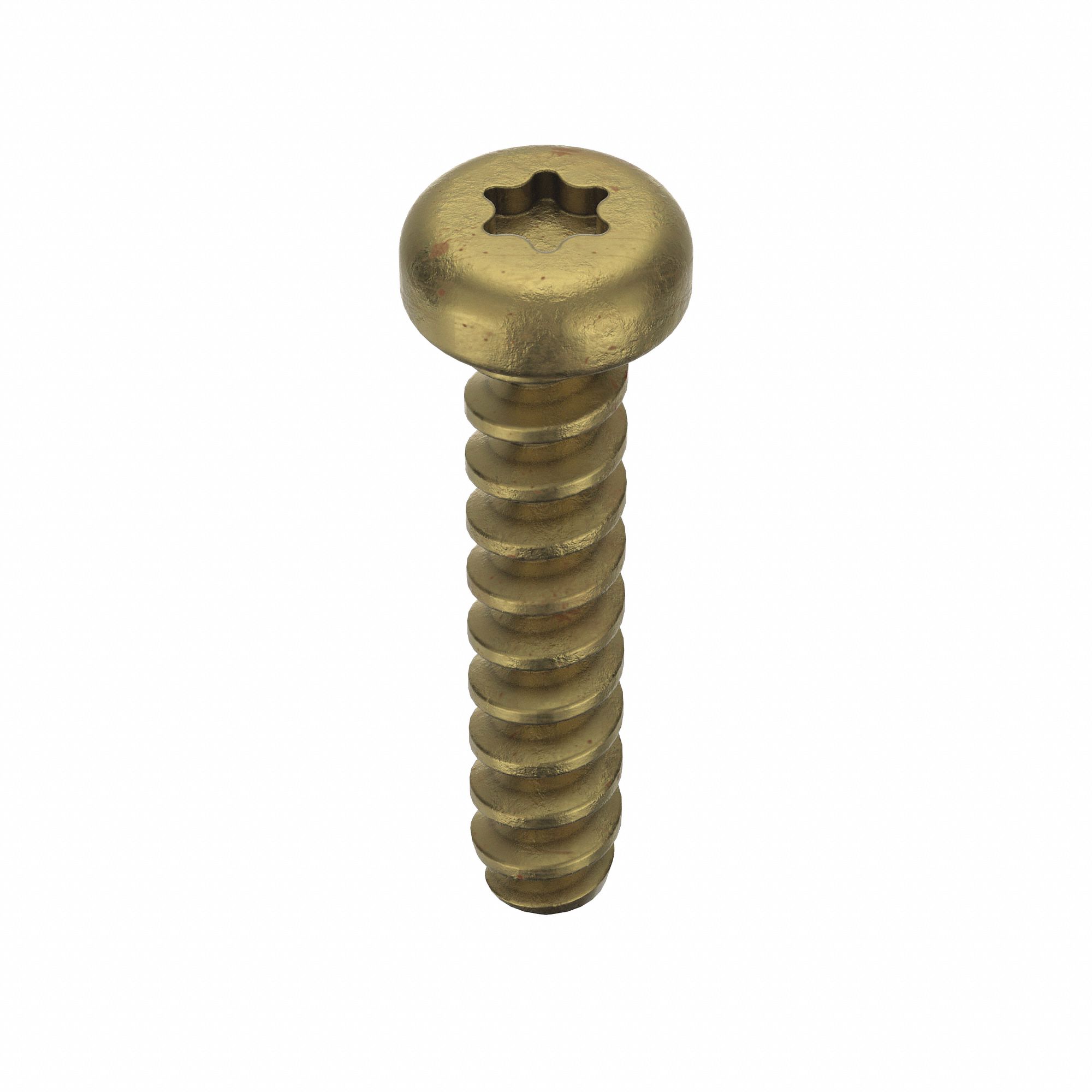 MINIATURE THREAD ROLLING SCREW, M2 SIZE, 10MM L, STEEL, ZINC PLATED, PAN, TORX, 1PU89, 25 PK