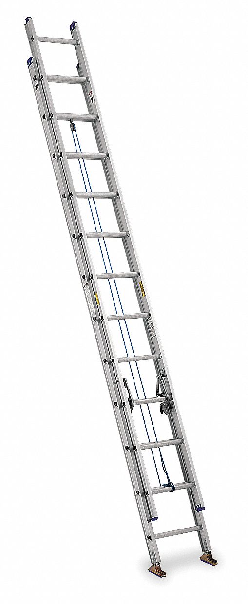 Escalera de extensión de aluminio tipo II Cuprum Altura 24 pies