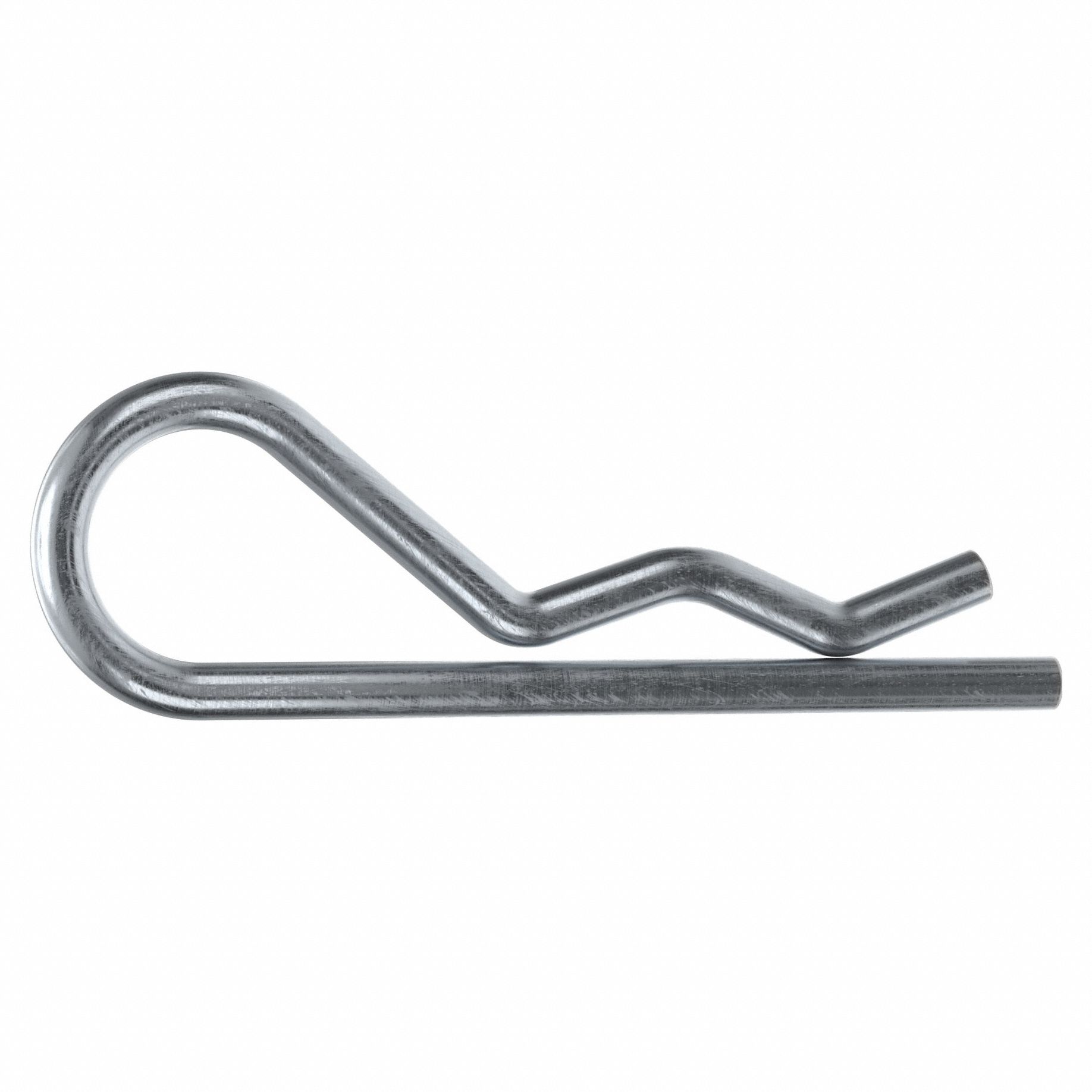 COTTER PIN, ⅛ IN DIA, 2⅜ IN L, BRIDGE, INCH, ⅛ IN DIA, 2⅜ IN SHANK L, STEEL, 25 PK