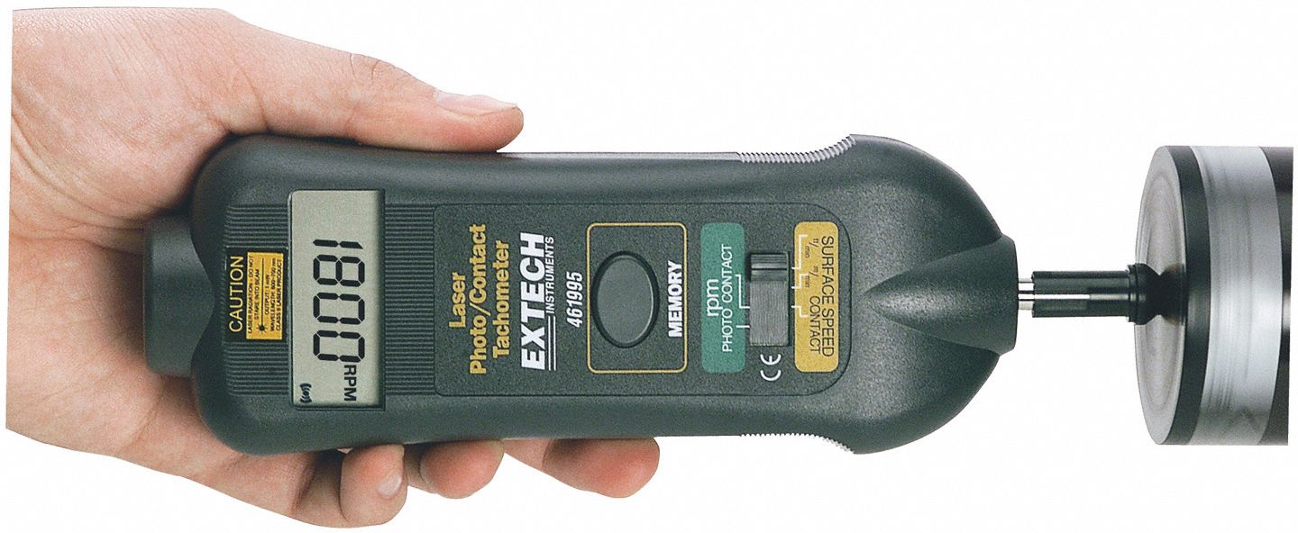 EXTECH Laser Tachometer, 0.5 to 20, 000 rpm 1PX61461995 Grainger
