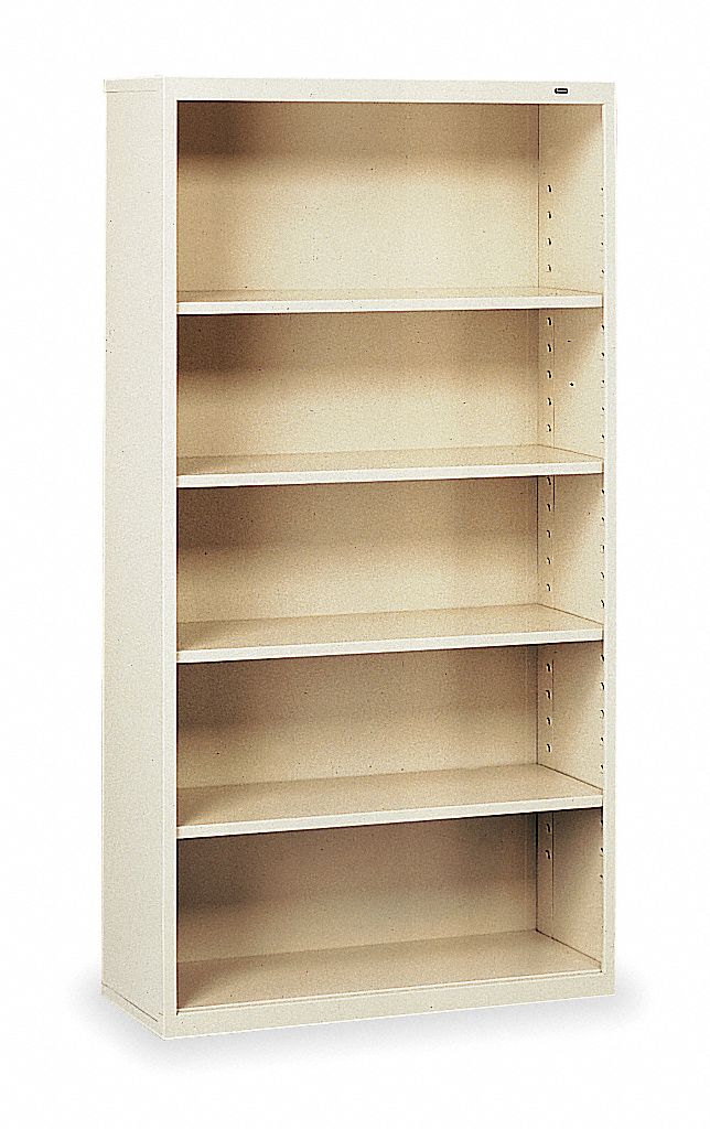 TENNSCO Stationary Bookcase: Assembled, 5 Shelves, Champ/Putty, 13 1/2 ...