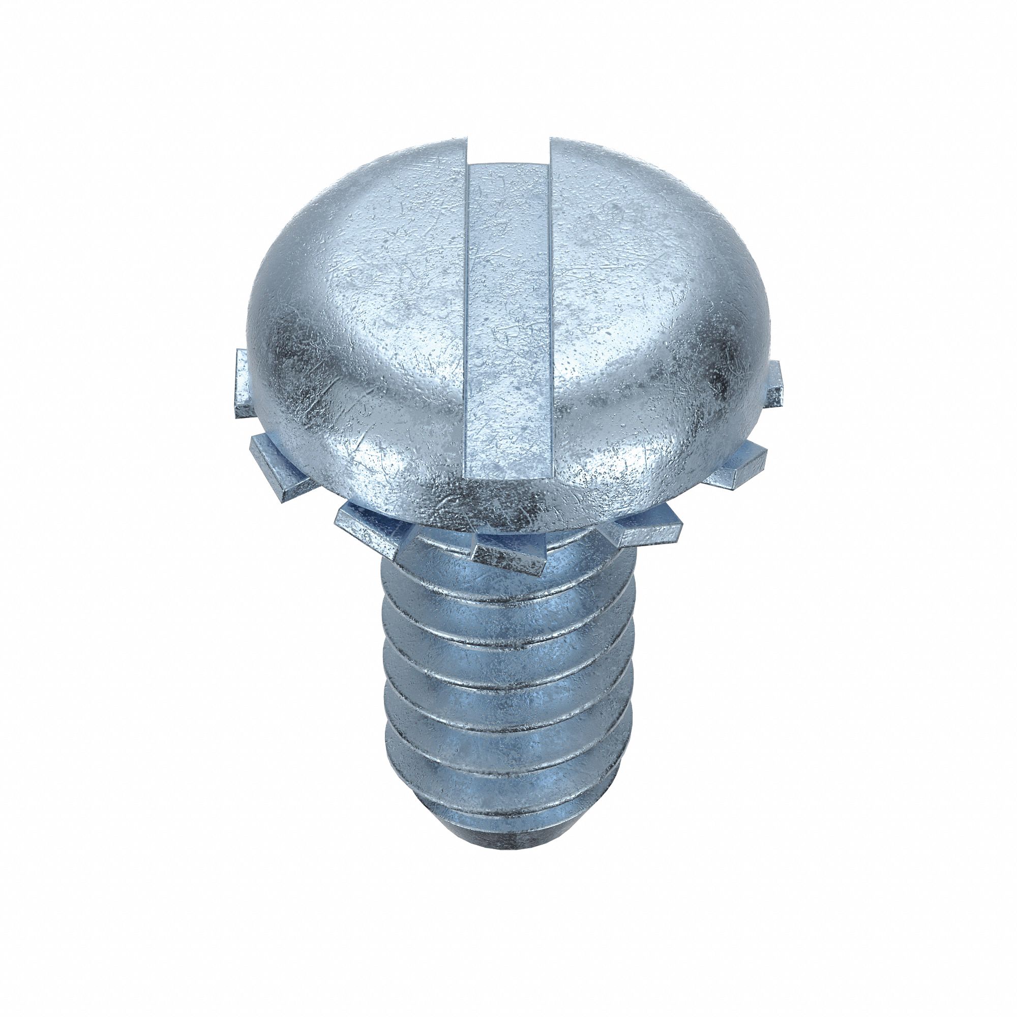 SEMS Screw: Internal Tooth, #4-40 Thread Size, 1/4 in Lg, Steel, Zinc-Plated, Pan, Slotted, 100 PK