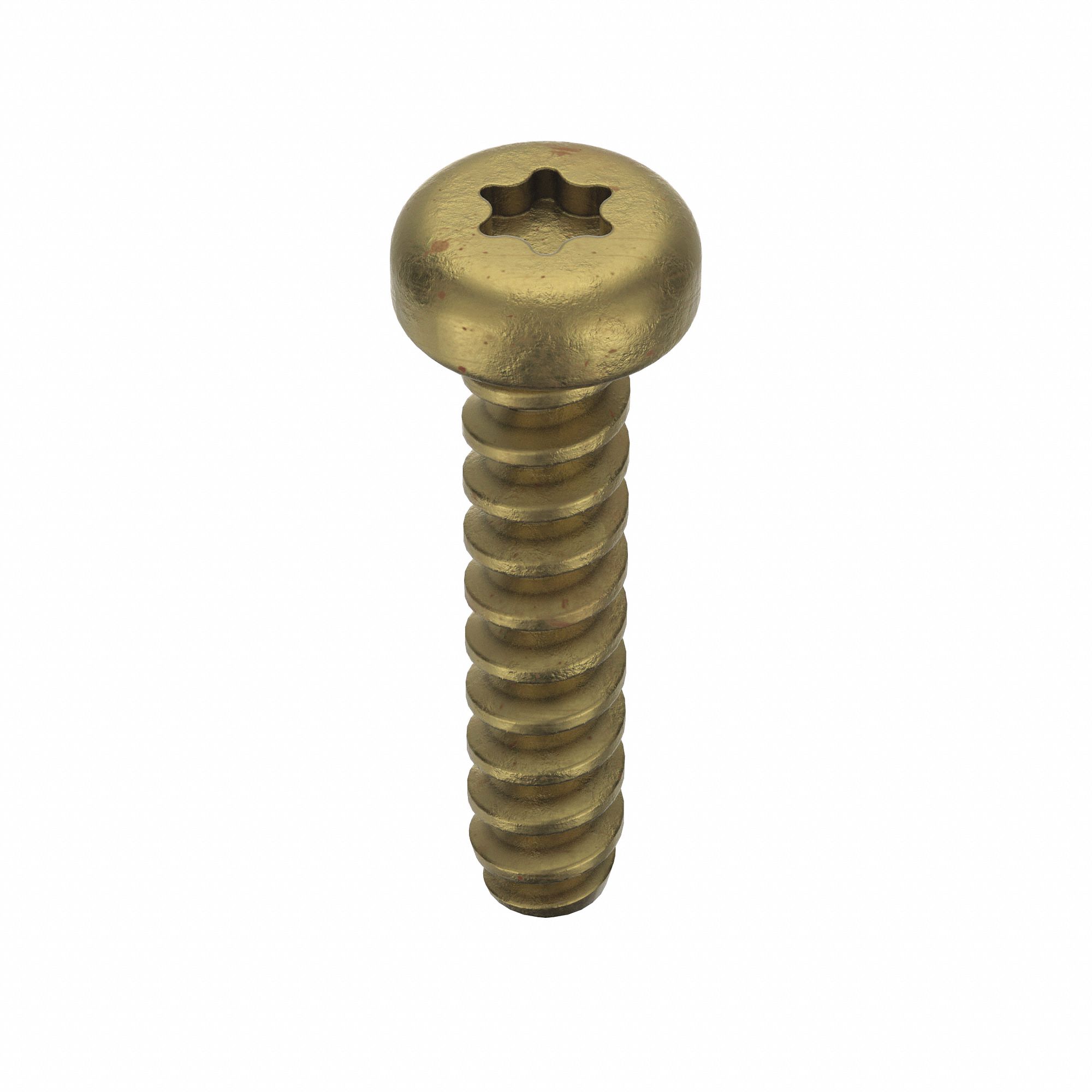 Thread-Forming Screw: M2.5 Size, 12 mm Lg, Pan, Torx®/Star, Steel, Zinc-Plated, 25 PK