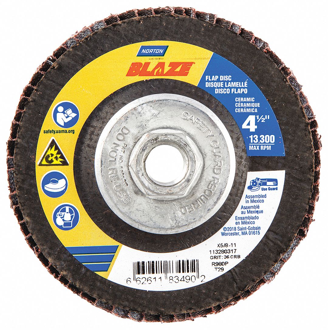 FLAP DISC T29 4-1/2 X 5/8-11 R980 36G