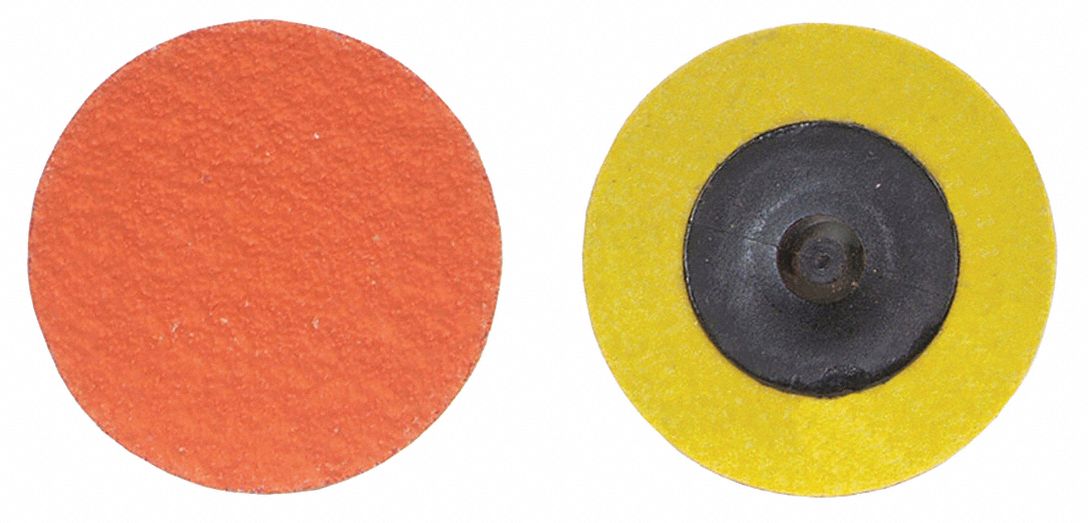 Quick-Change Sanding Disc: TR, 2", Ceramic, 80 Grit, 3-Ply Wt Polyester, Blaze R980P, 25 PK