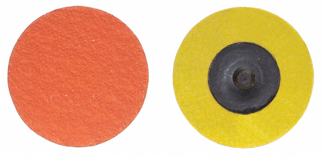 Quick-Change Sanding Disc: TR, 3", Ceramic, 50 Grit, 3-Ply Wt Polyester, Blaze R980P, 25 PK
