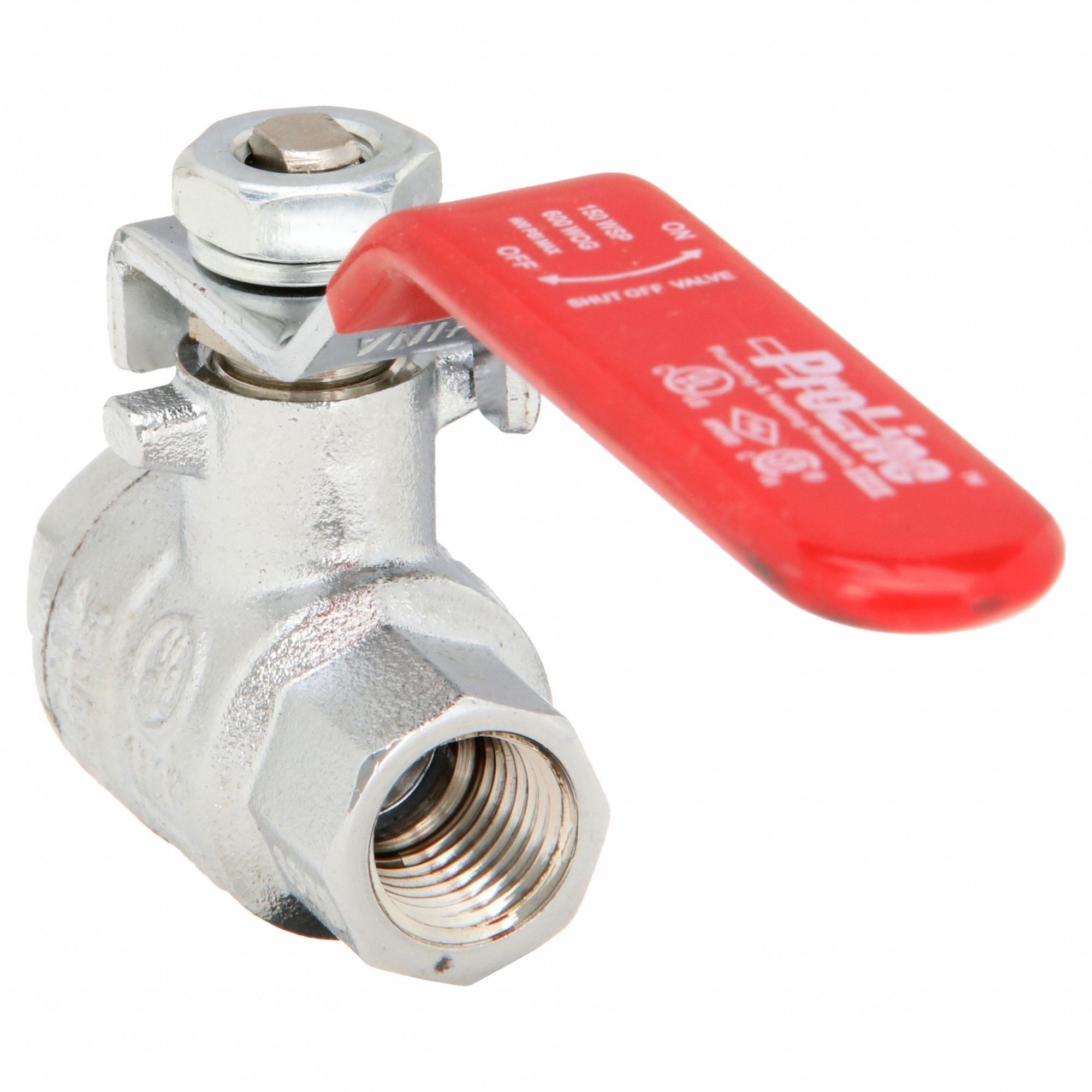 1/4 in, Chrome-Plated Brass, Manual Two-Way Ball Valve - 1PYT6|107-821 ...