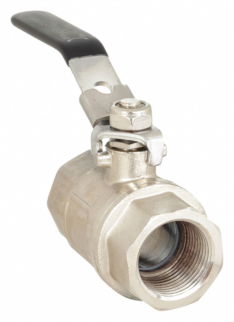 MANUAL TWO-WAY BALL VALVE: ¾ IN, BRASS, STRAIGHT, FIP X FIP, FULL PORT BALL PORT