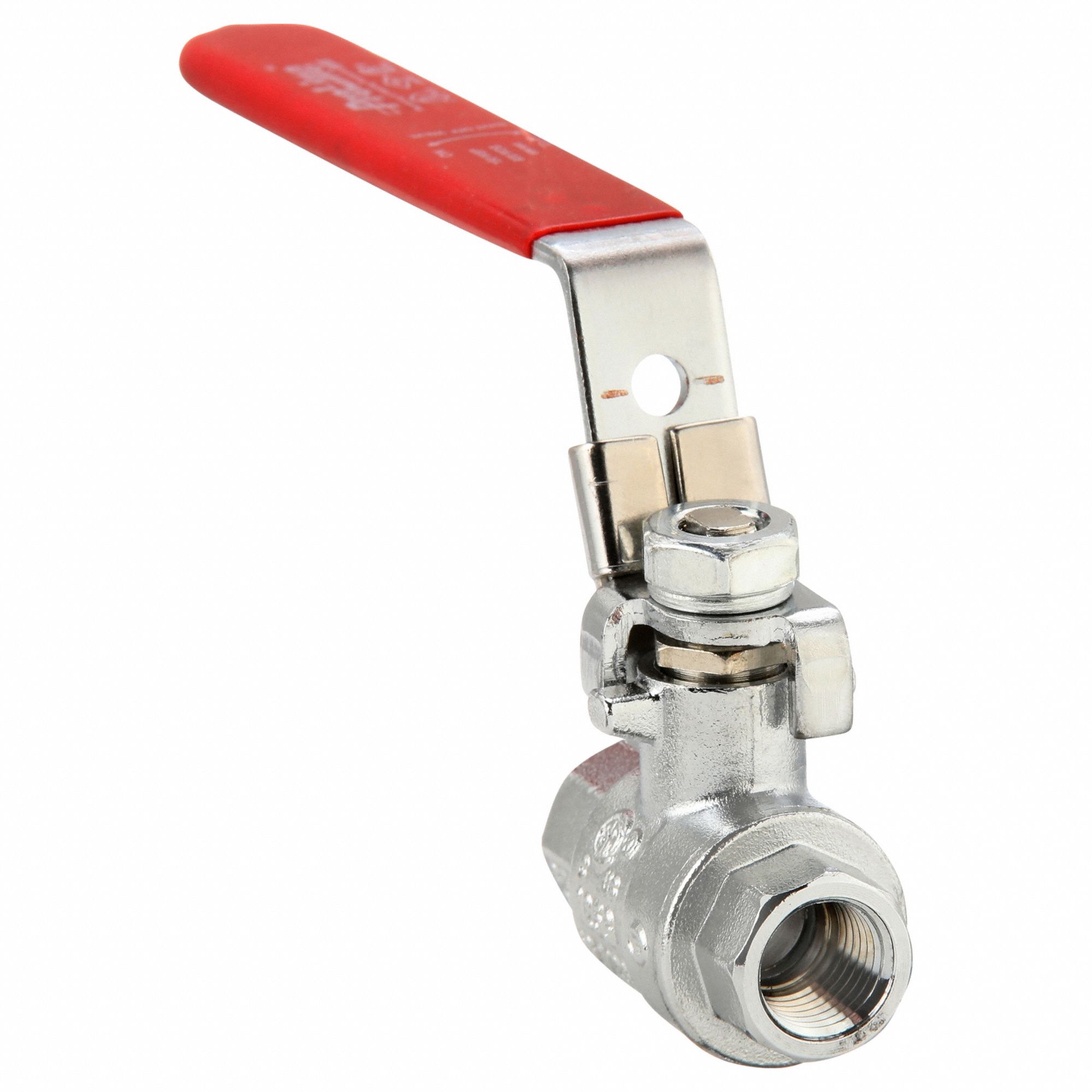 Manual Two-Way Ball Valve: 1/4 in, Chrome-Plated Brass, Straight, FIP x FIP, Lever