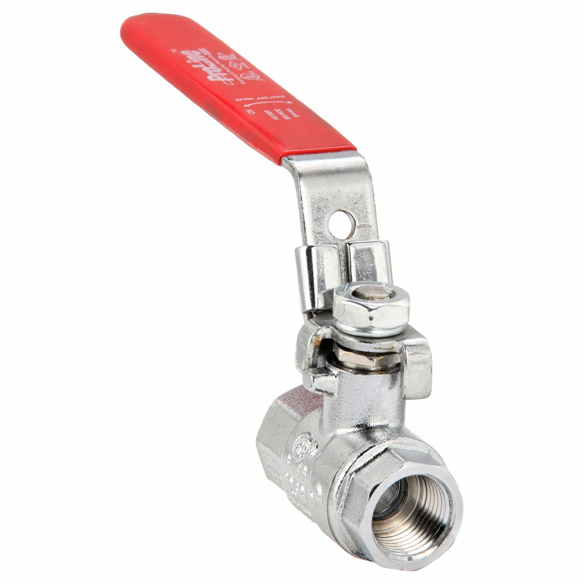 Manual Two-Way Ball Valve: 3/8 in, Chrome-Plated Brass, Straight, FIP x FIP, Lever