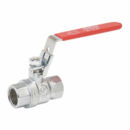 Grainger Approved Ball Valve Chrome Plated Brass Inline 2 Piece Pipe Size 34 In Connection 0682