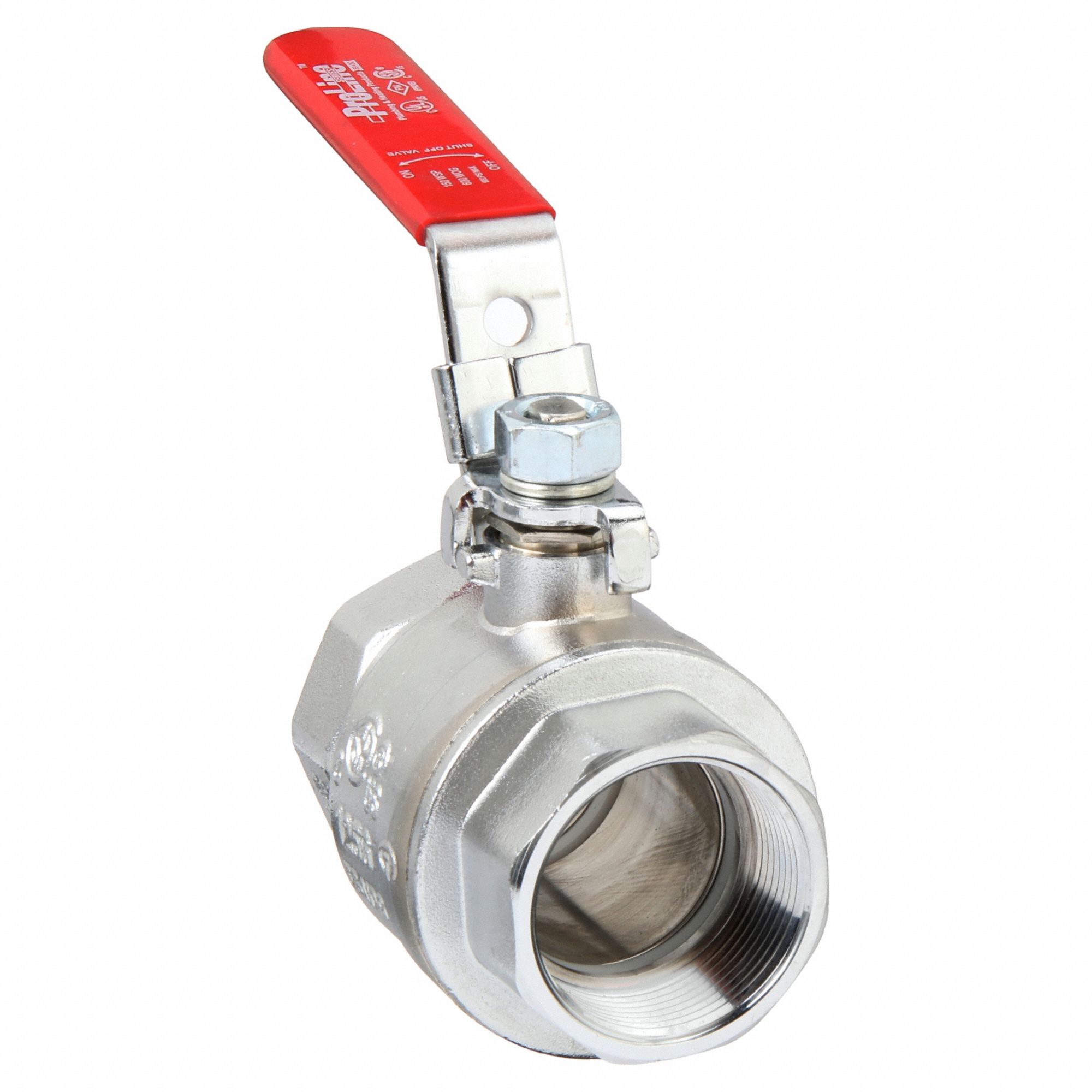 Manual Two-Way Ball Valve: 1 1/2 in, Chrome-Plated Brass, Straight, FIP x FIP, Lever