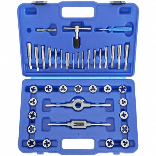 Hi q tools Thread Cutter Set 39 Metric Pieces Blue