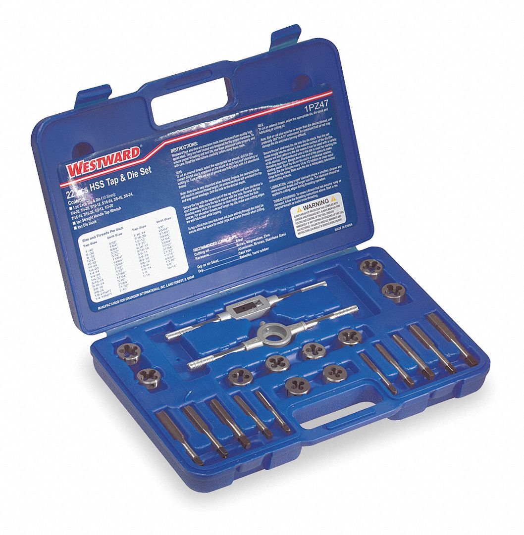 WESTWARD Tap and Die Set, Number