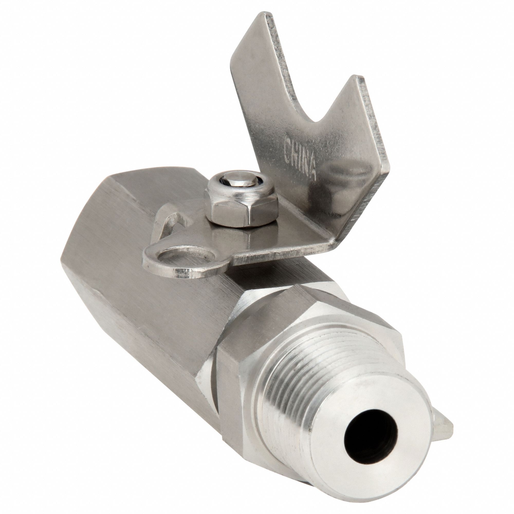 Manual Two-Way Ball Valve: 1/2 in, 316 Stainless Steel, Straight Valve Body, Tee
