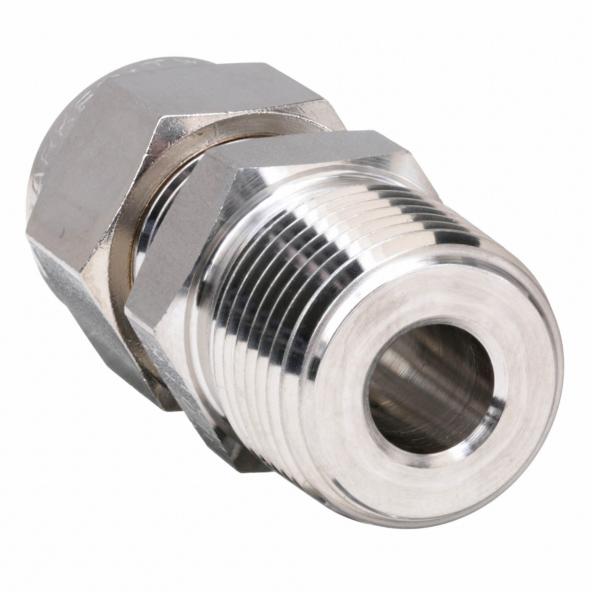 HAM-LET Male Connector: 316 Stainless Steel, Compression x MNPT, For 3/ .