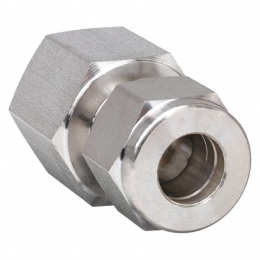 Swagelok Type Stainless Steel Ss 304 1/2' Od Union Connector Double Ferrule Compression  Tube Fitting - China Double Ferrule Compression Tube Fitting, Compression  Tube Connector