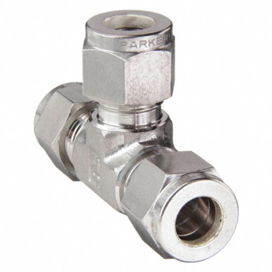 1 in. Tube O.D. - Union Tee - 316 Stainless Steel Double Ferrule  Compression Tube Fitting