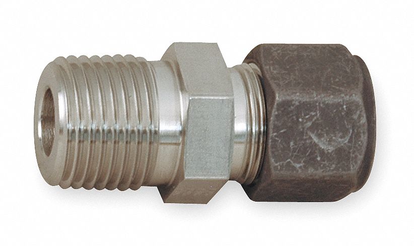 Parker CPI 8-12 FBZ-SS 316 Stainless Steel Compression Tube Fitting 1/2 Tube OD x 3/4 NPT Male Adapter 
