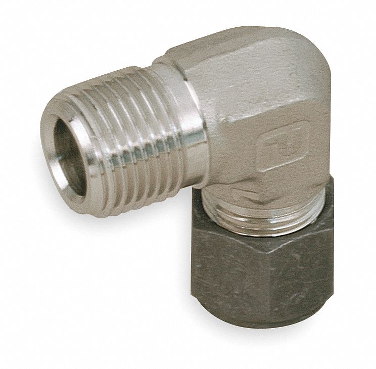 3/8 Tube OD x 3/8 NPT Male 90 Degree Elbow Parker CPI 6-6 CBZ-SS 316 Stainless Steel Compression Tube Fitting 