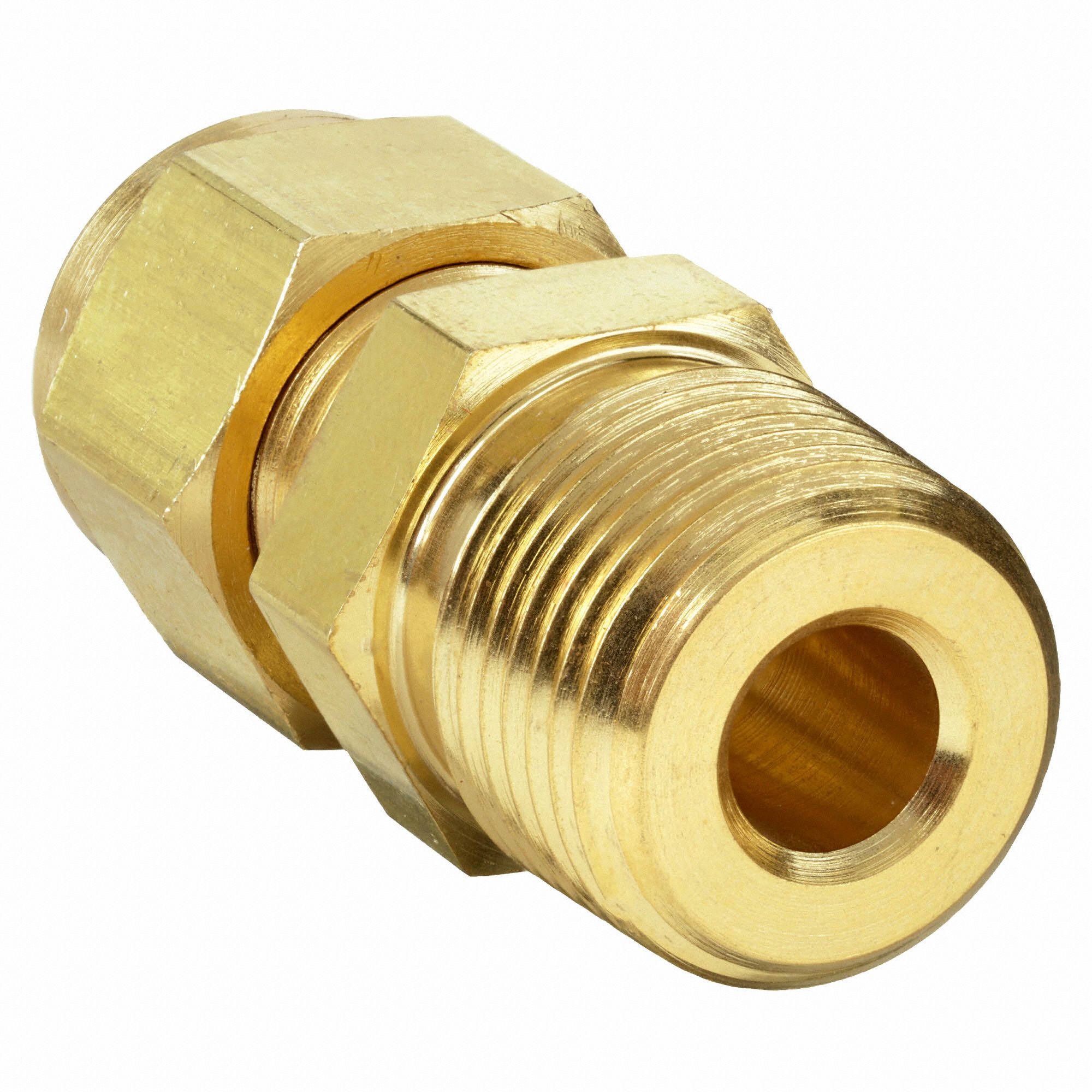 PARKER Male Connector, 3/8 in Tube Size, 3/8 in Pipe Size - Pipe ...