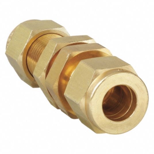 Brass Compression Fittings - Unions - 7/16 Tube OD