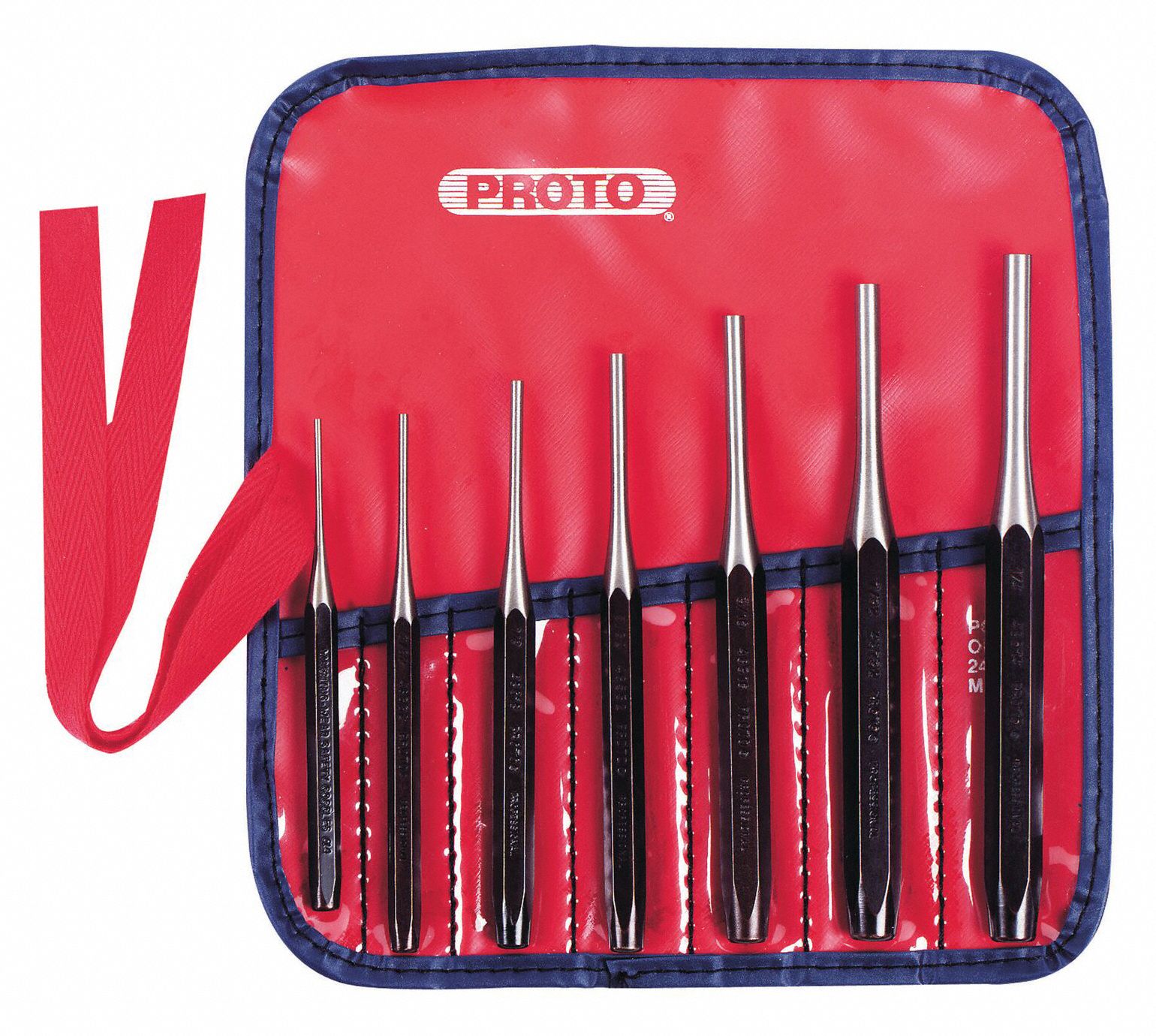 Drive Pin Punch Set 7 Pieces Steel